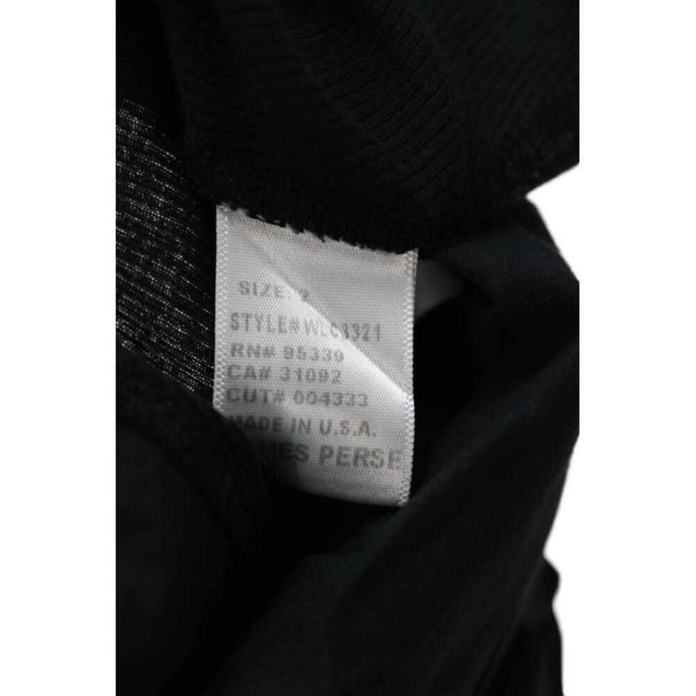 Standard James Perse Women Black Cotton Collared Button-Up 3/4 Sleeve Size 2 - Picture 5 of 6